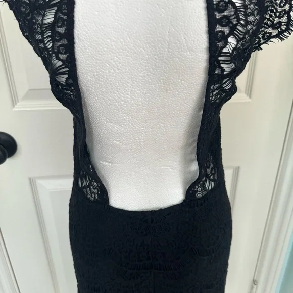 Free People Intimately Daydream Bodycon Slip Black Lace Sheath Dress - Picture 4 of 11